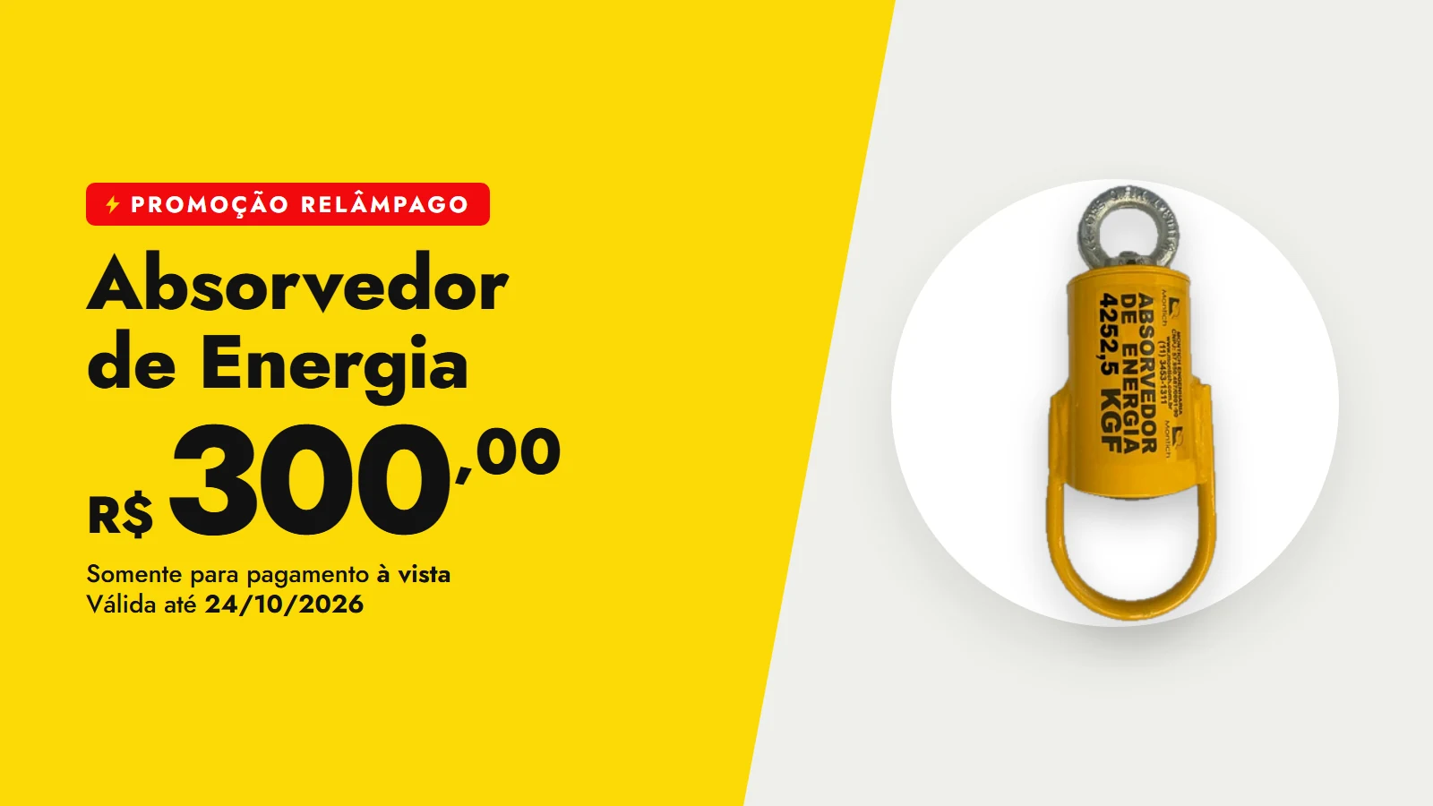 Absorvedor de Energia em Promoção Relâmpago Promoção Relâmpago: Absorvedor de Energia Montich por R$ 300,00 à vista